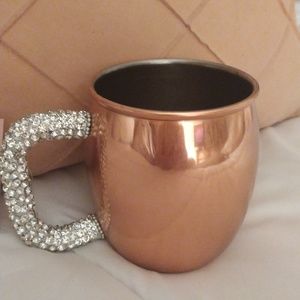 Beautiful Casa Urban Cup. Copper cup with rhinestones hander Never Used